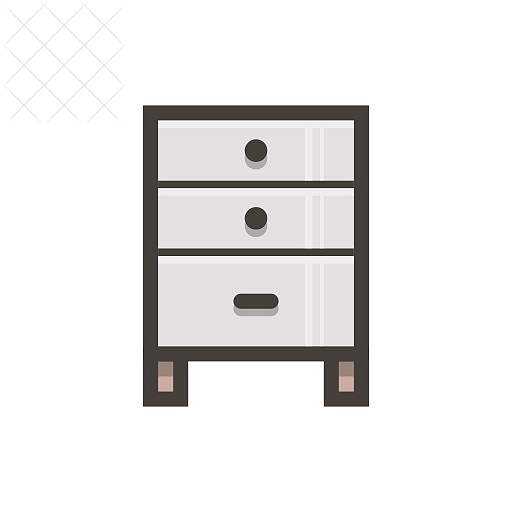 Cabinet, file, drawers, furniture icon.