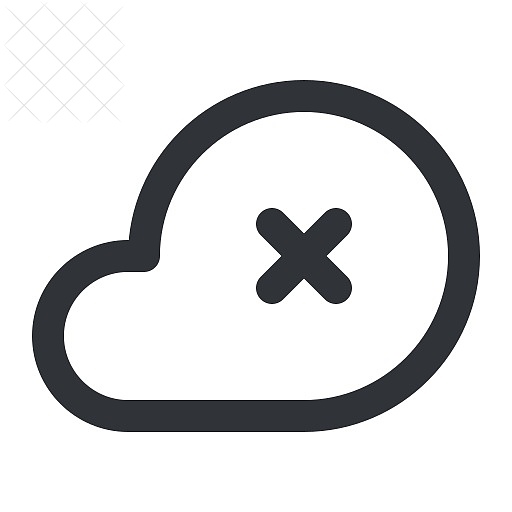 Weather, cloud, remove, storage icon.