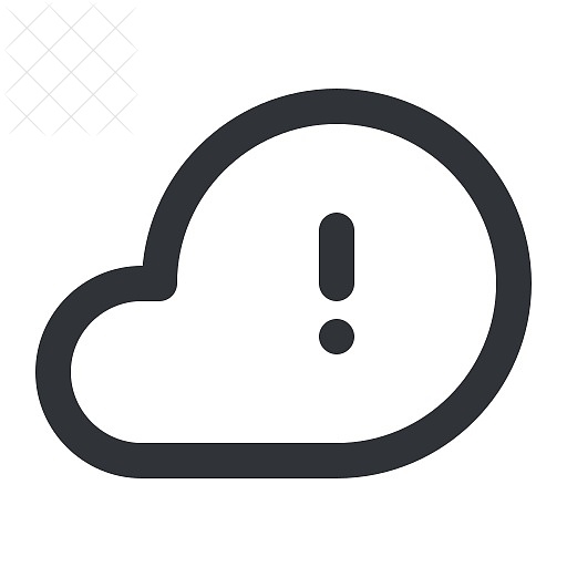 Weather, cloud, notification, storage icon.