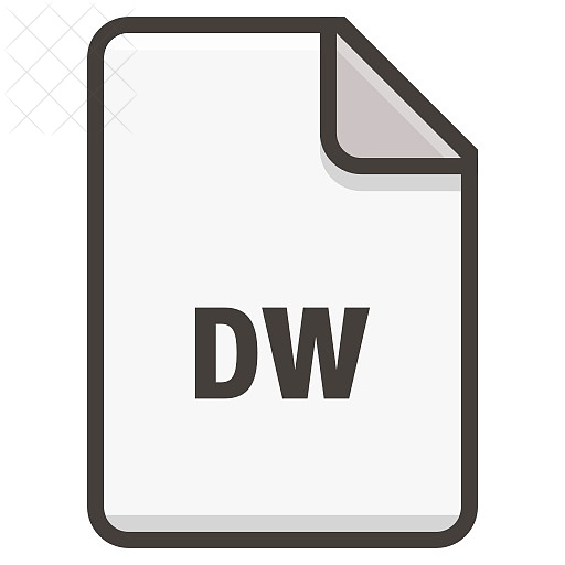 Document, file, dw, format icon.