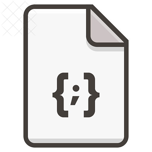 Document, file, code icon.
