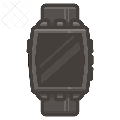 Pebbble, steel, smartwatch, watch icon.