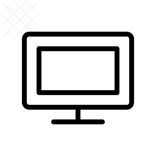 Modern, monitor, screen, television, tv icon.