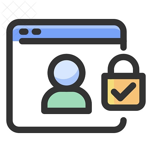Gdpr, personal data, privacy, protection icon.