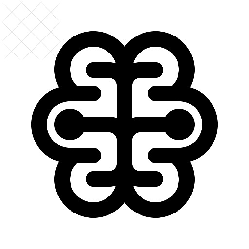 Brain, cybernetics icon.