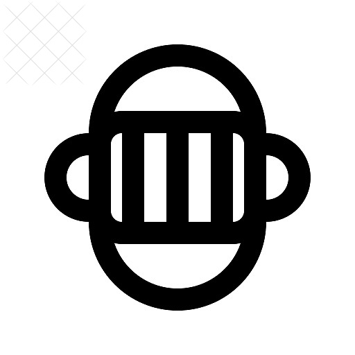 Fencing, mask icon.