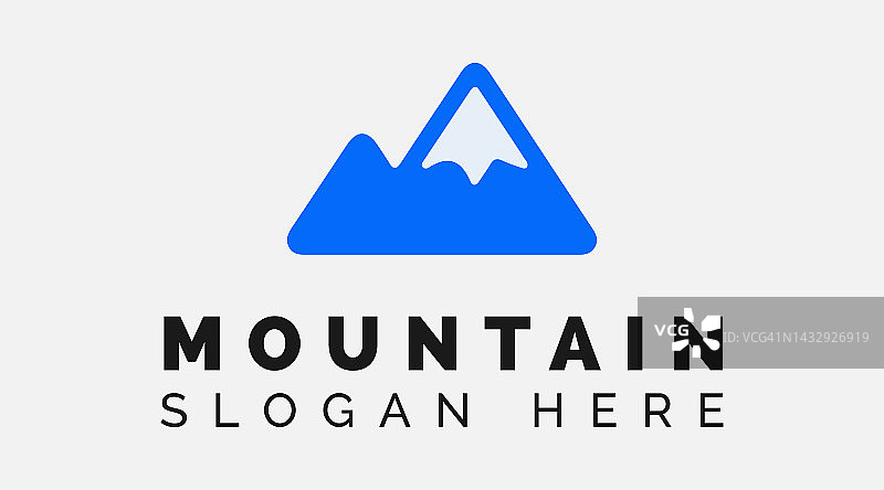 現代極簡的山脈符號設計圖片素材