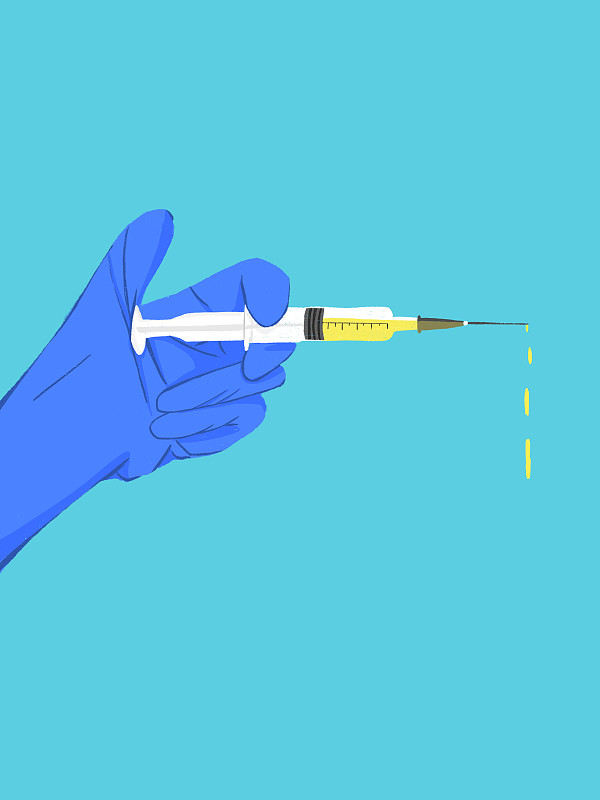 注射新冠疫苗的手部特寫圖片素材
