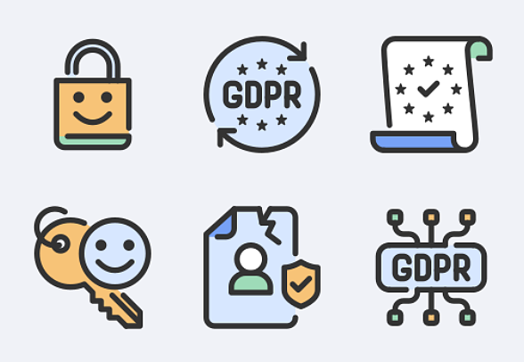 GDPR填充大綱2在填充大綱風格**
包含30個圖標的圖標包。

包括設計:
——Gdpr
——個人資料
——保護
——隱私
——違反
——規定
- - - - - -鎖
——法律
-數據
——盾圖標icon圖片