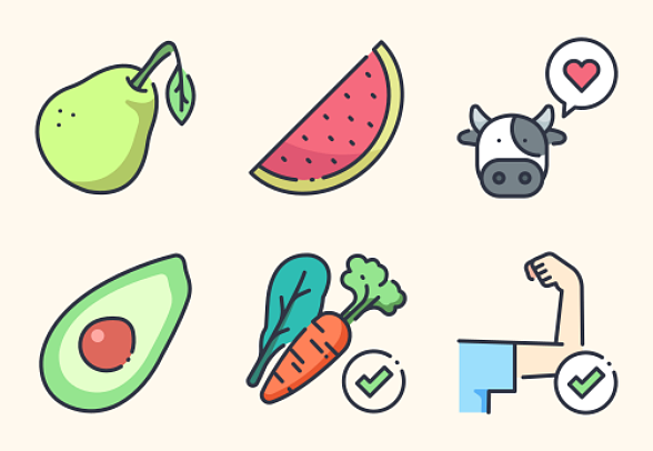 **素食填充輪廓填充輪廓風格**
包含35個圖標的圖標包。

包括設計:
——素食
——食品
——健康
——素食
——有機
——蔬菜
——飲食
——水果
——不
——健康圖標icon圖片