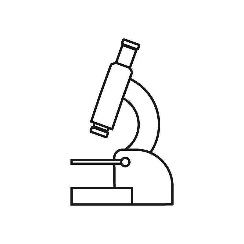 顯微鏡的標志插畫圖片