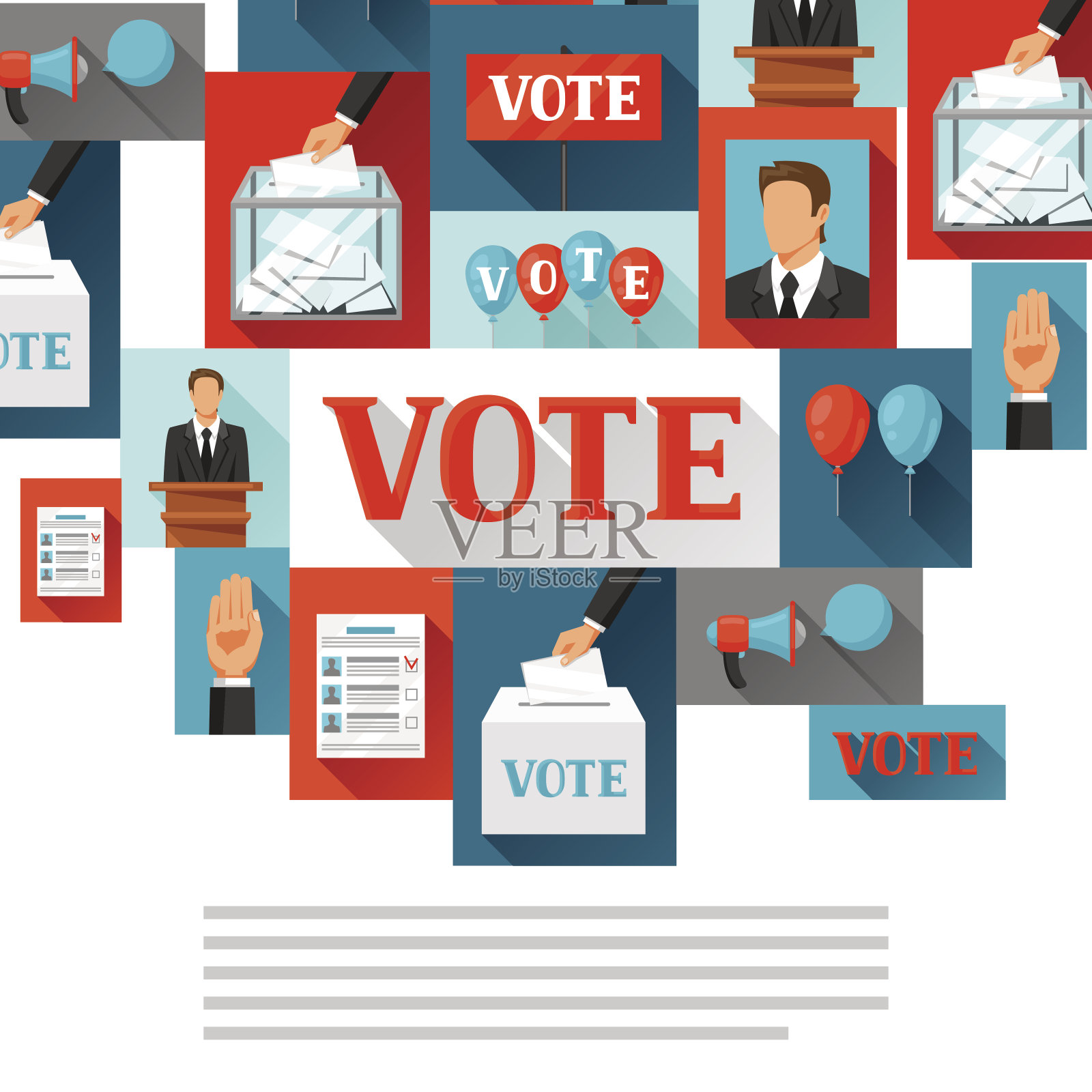 投票政治选举背景。宣传单张及网页的插图插画图片素材