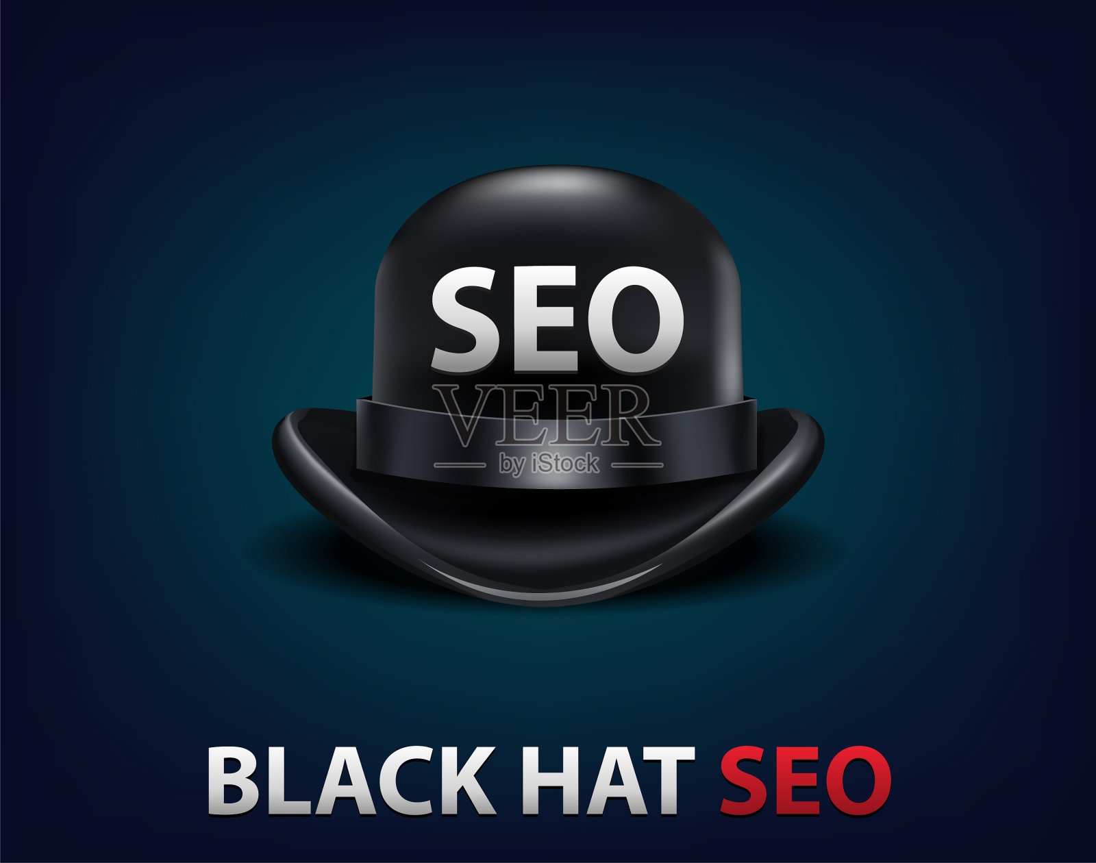 搜索引擎优化对网站seo的黑帽插画图片素材