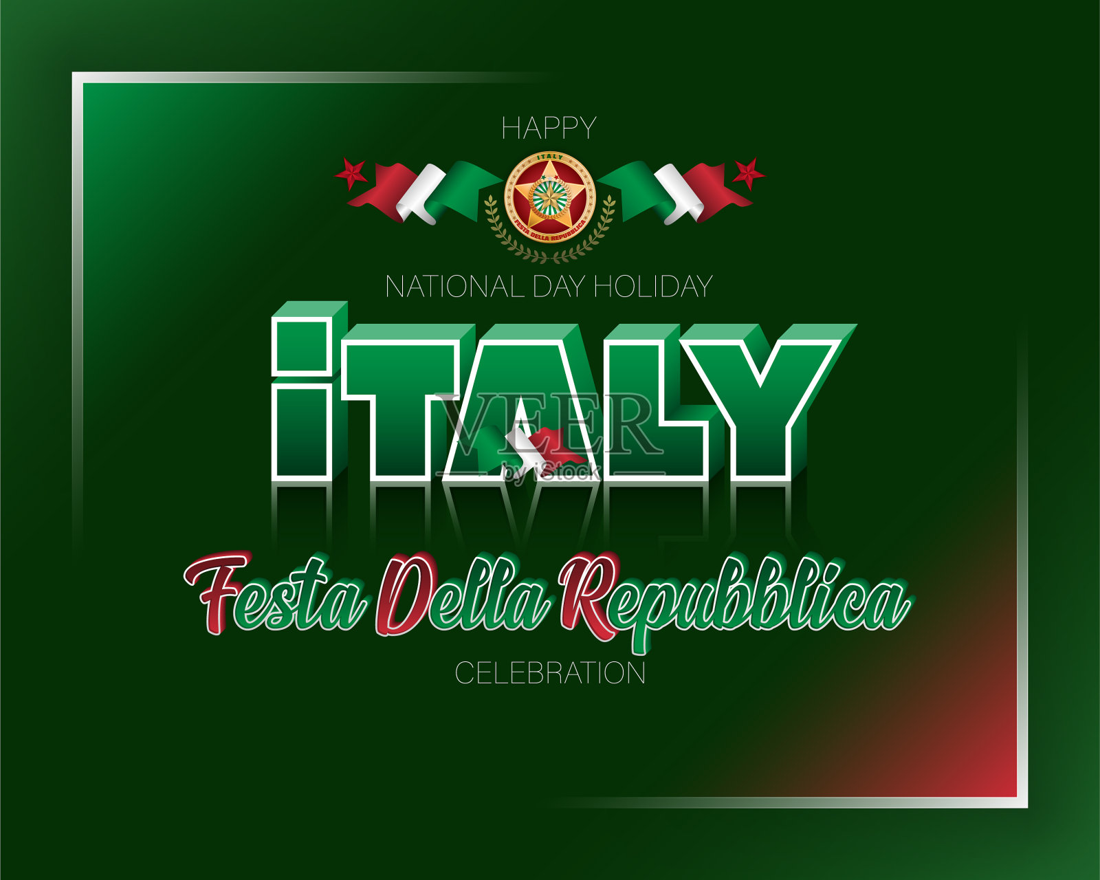 意大利共和国日庆祝背景设计模板素材