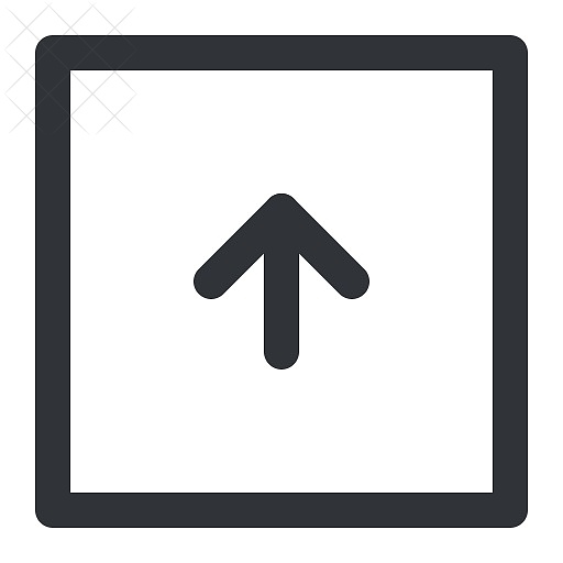 Arrow, square, up, upload icon.