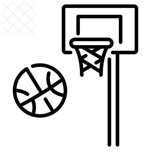Ball, basket, basketball, game, hoop icon.