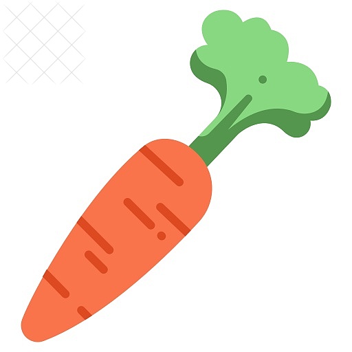 Carrot, food, healthy, organic, vegan icon.