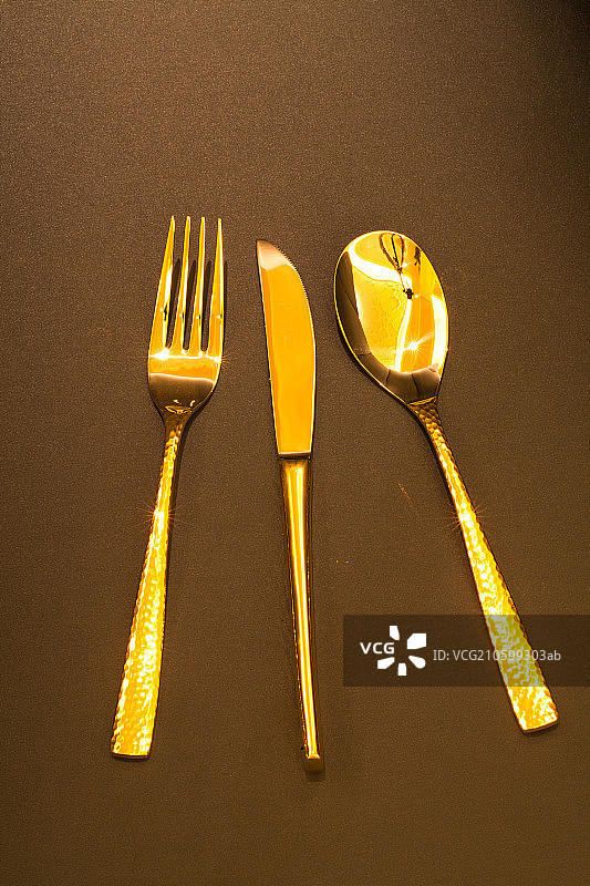 金色餐具图片素材