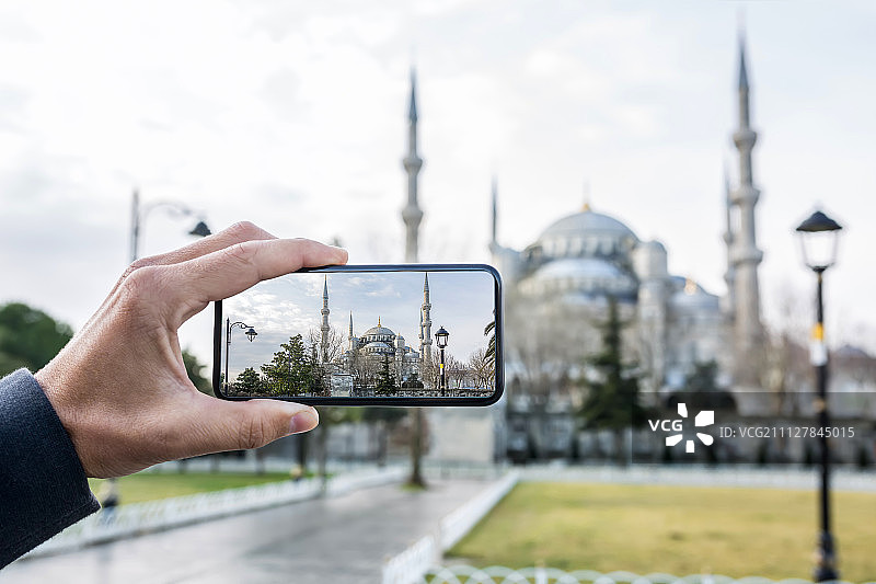 伊斯坦布尔著名的蓝色清真寺图片素材
