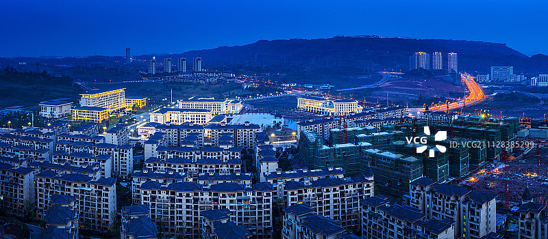 重庆市江津城市建筑夜景图片素材