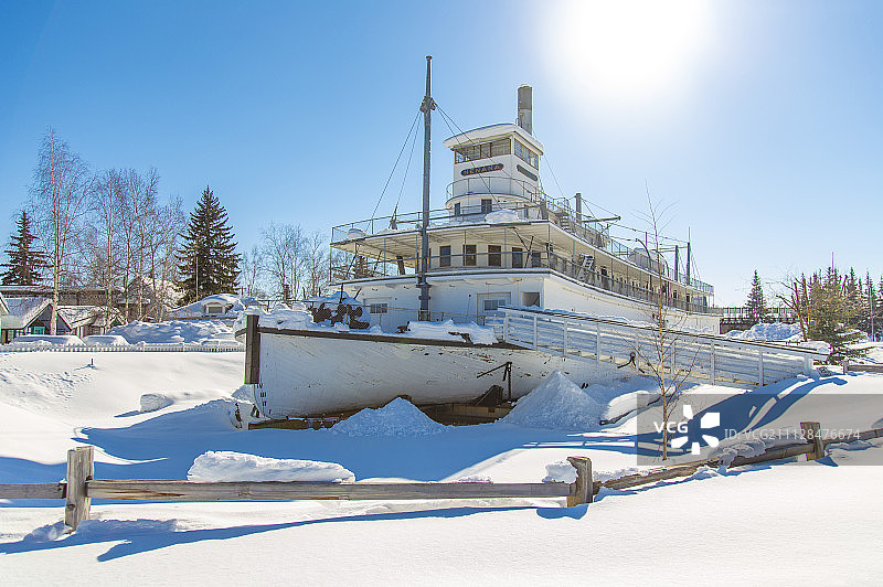 雪景,雪,船,游艇图片素材