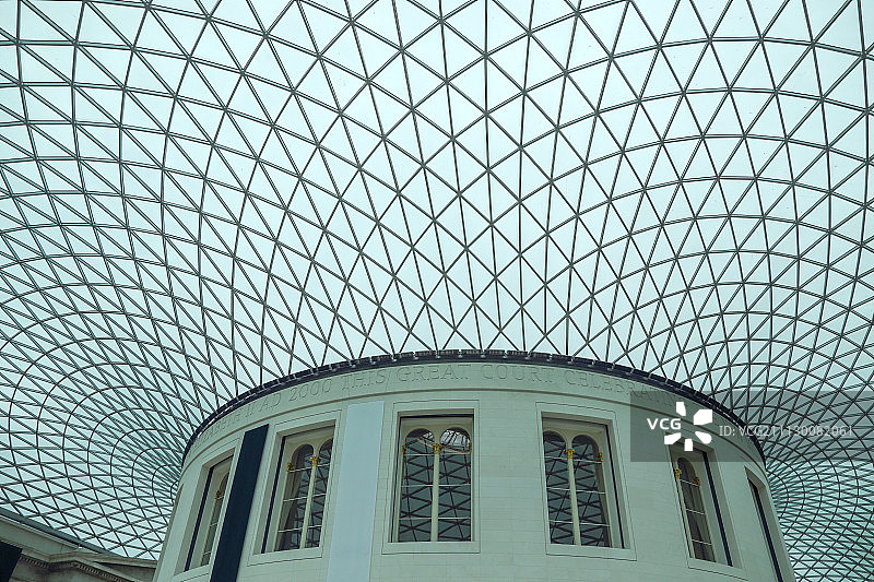 大英博物馆穹顶建筑部分图片素材