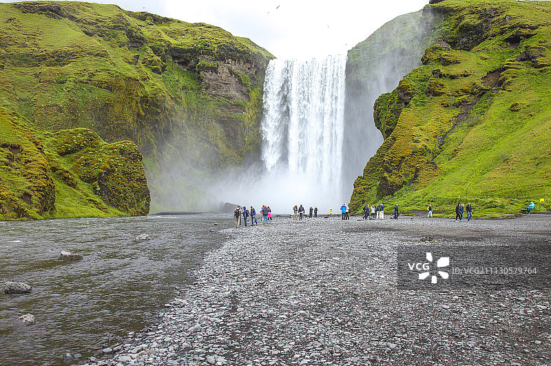 斯科加尔瀑布,彩虹瀑布,斯科加尔瀑布,彩虹瀑布,冰岛,欧洲图片素材