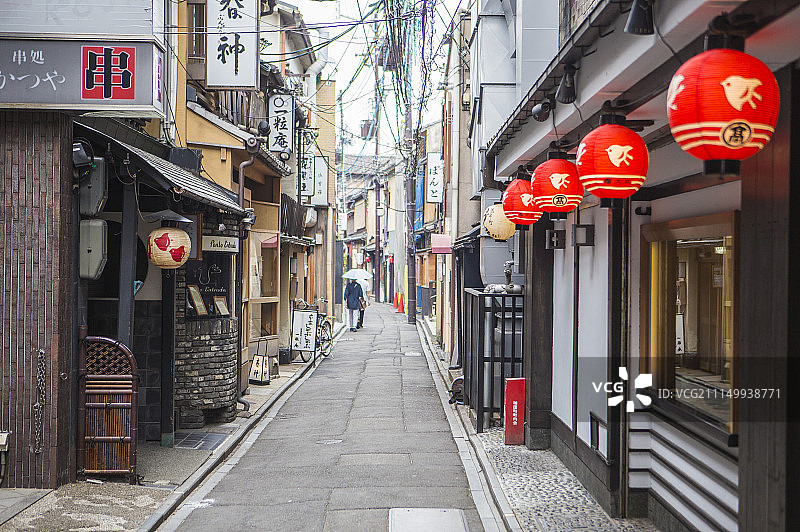 先斗町,街道,街景,京都,日本,亚洲图片素材