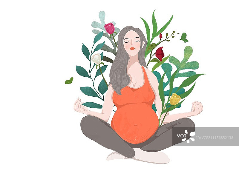 孕妇瑜伽图片素材