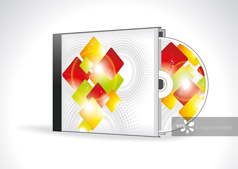 CD封面设计与3D演示模板图片素材
