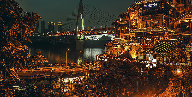 重庆洪崖洞夜色图片素材