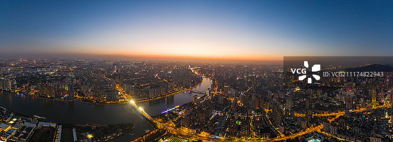 广州城市全景风光图片素材