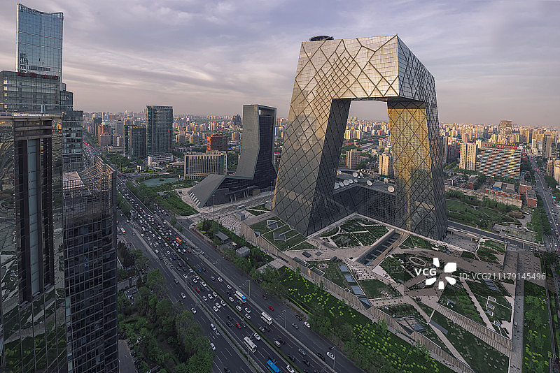 北京国贸CBD俯瞰图片素材