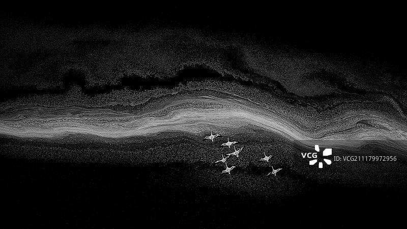 河道上飞翔的火烈鸟图片素材