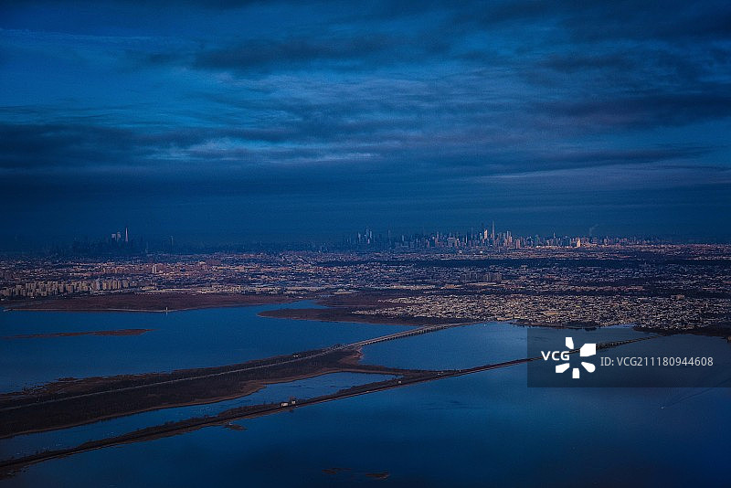 曼哈顿的黎明。图片素材