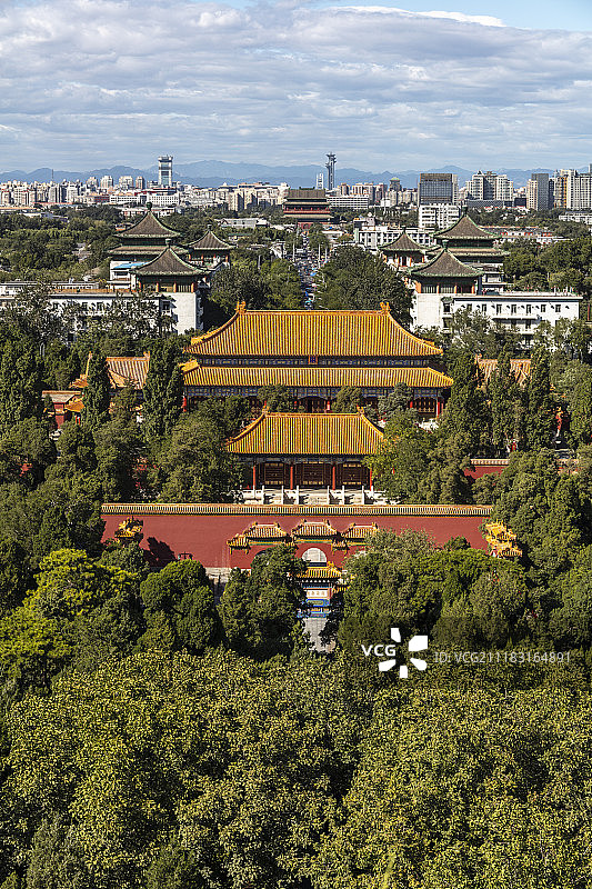 俯瞰北京北中轴线图片素材