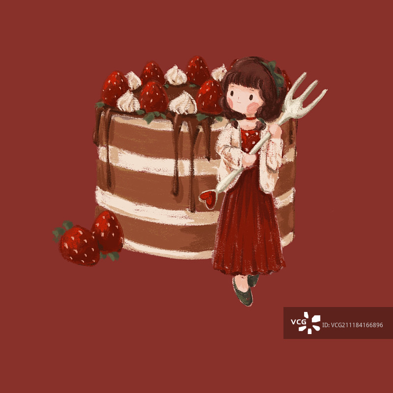 甜品之草莓蛋糕图片素材