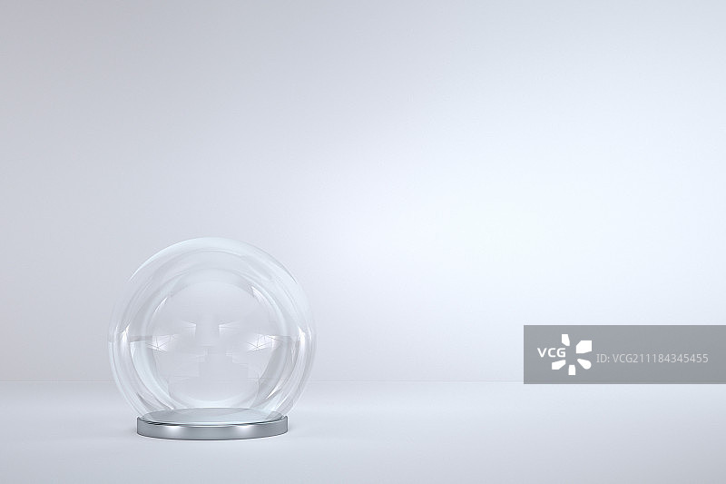 3D空的水晶球图片素材