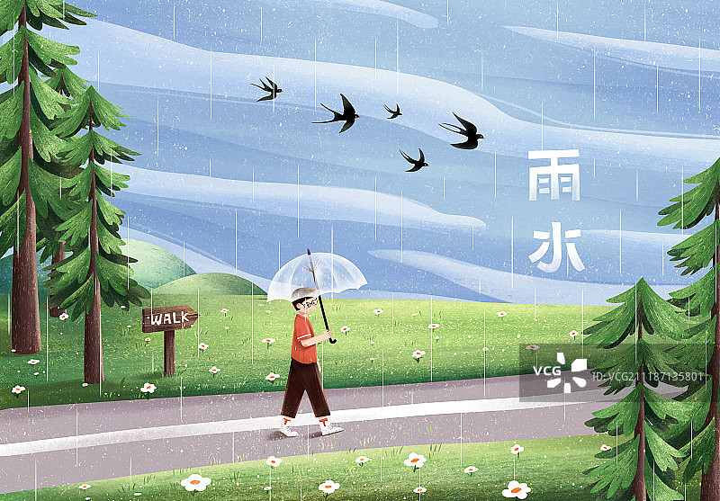 中国传统24节气之雨水图片素材