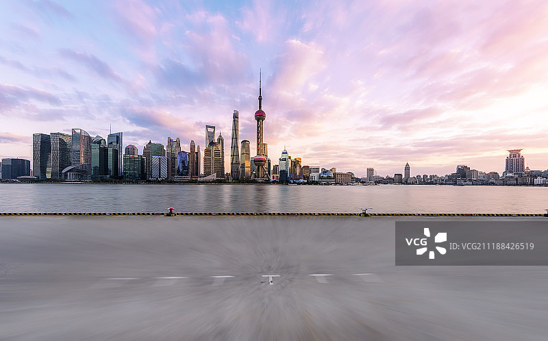 上海北外滩落日全景图片素材