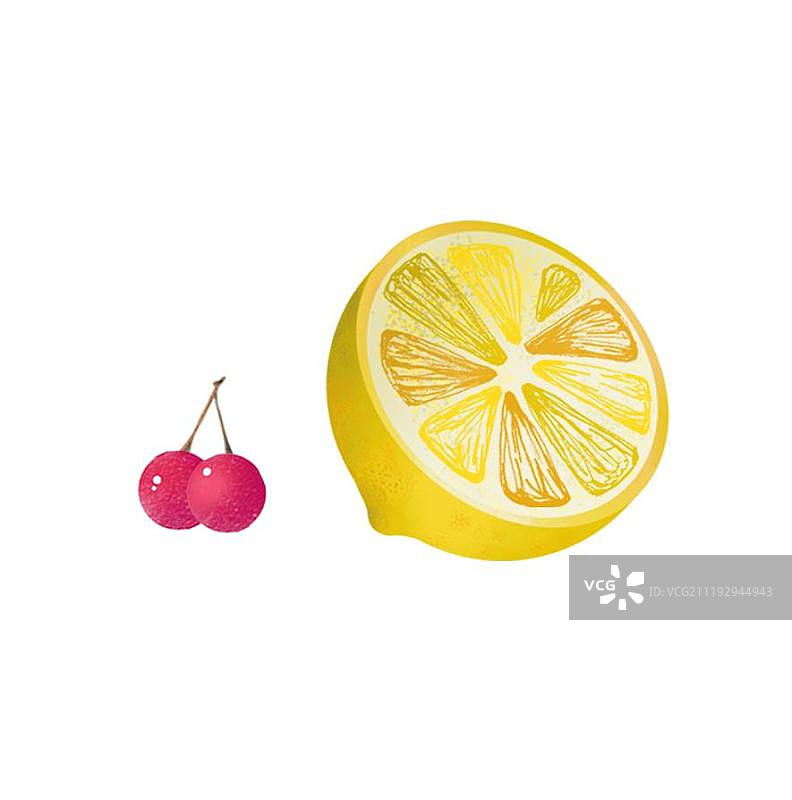 柠檬樱桃图片素材
