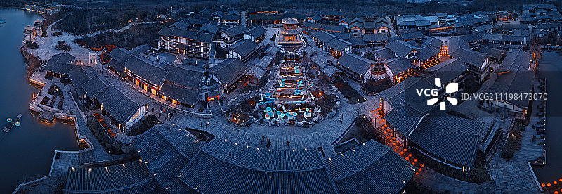 江苏常州的古城灯会图片素材