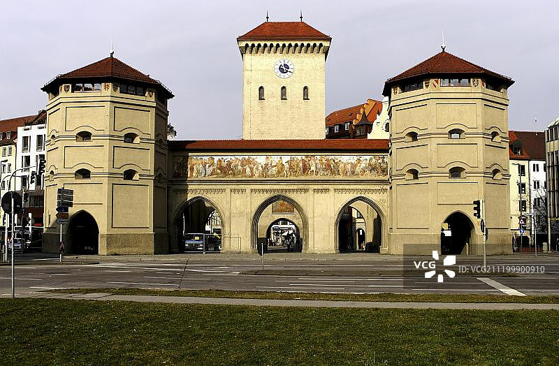 伊萨托城门，慕尼黑，上巴伐利亚，德国，欧洲图片素材