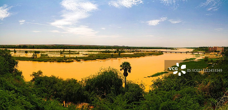 鸟瞰尼日尔尼亚美河图片素材