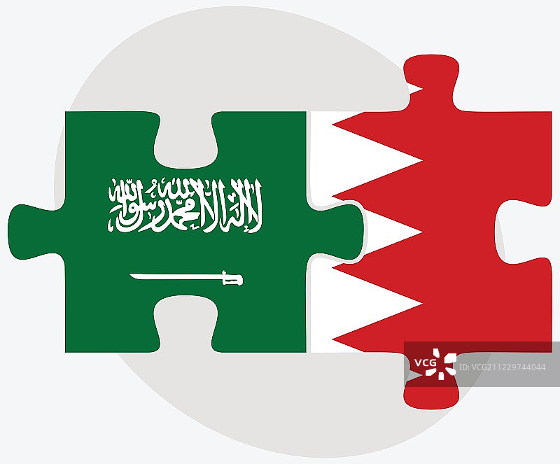 沙特阿拉伯和巴林国旗图片素材