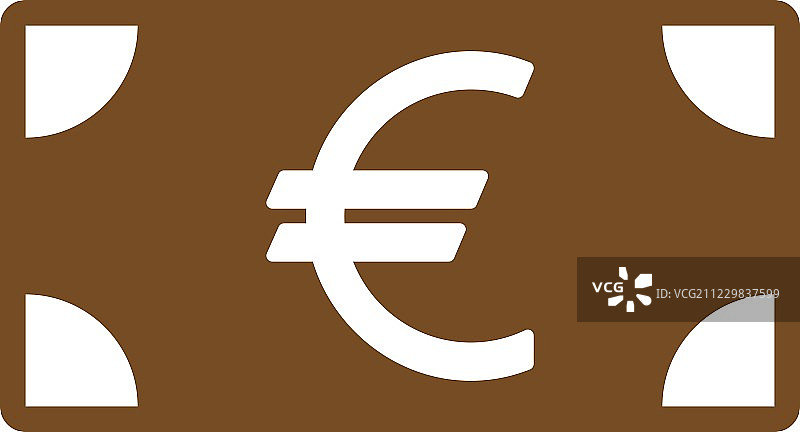 欧元纸币图标从商业双色集图片素材