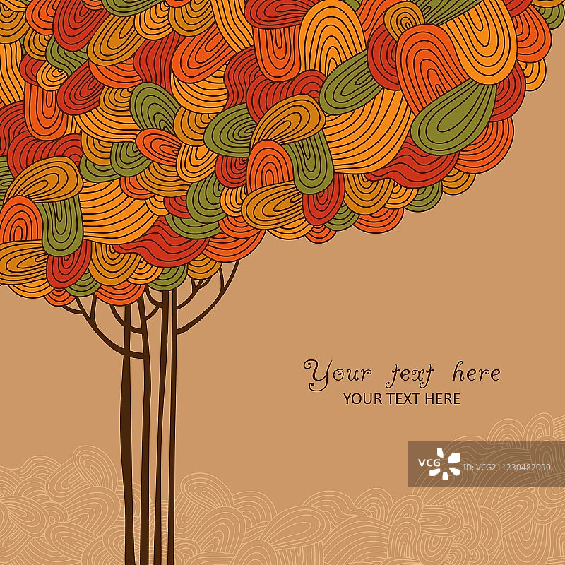 抽象的秋波树为您设计图片素材