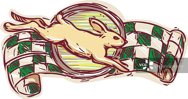 跳兔子、赛跑、画旗子图片素材