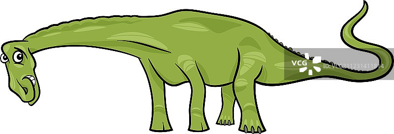 梁龙恐龙的卡通图片素材
