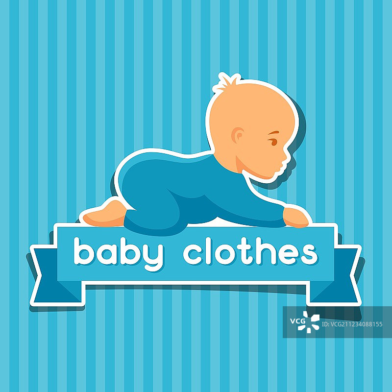 背景贴纸婴儿衣服的新生儿图片素材